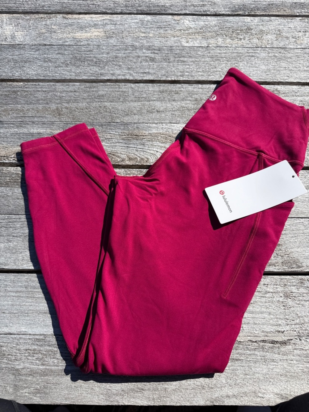 Lululemon Align High-Rise‎ Pant with Pockets 25" Berry Rumble pink size 8 NWT
